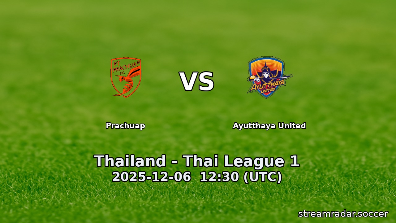 Prachuap vs Ayutthaya United