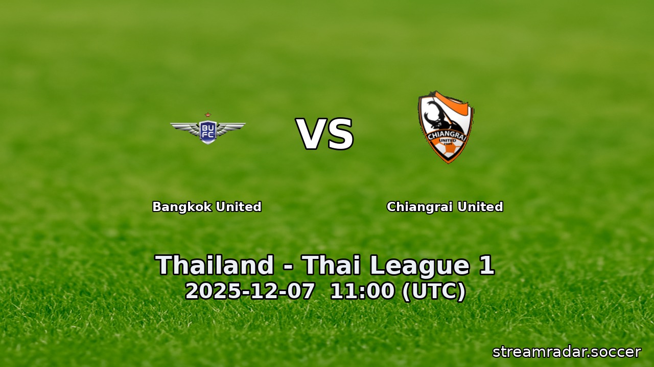 Bangkok United vs Chiangrai United