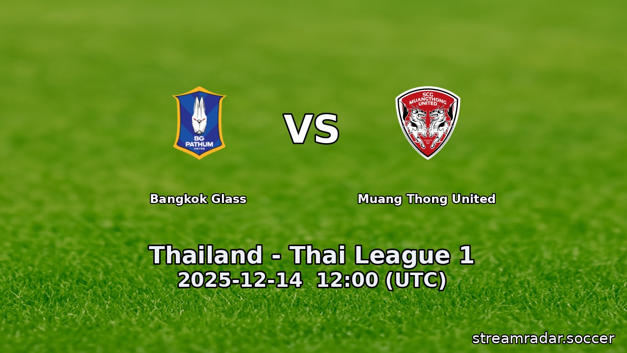 Bangkok Glass vs Muang Thong United