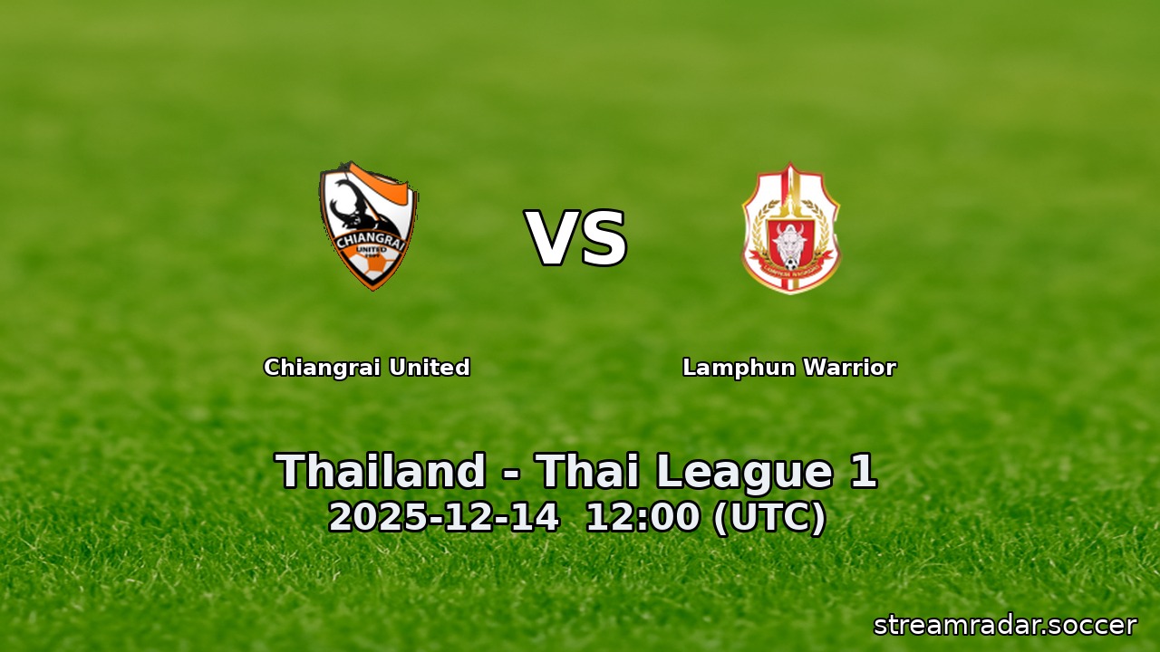 Chiangrai United vs Lamphun Warrior