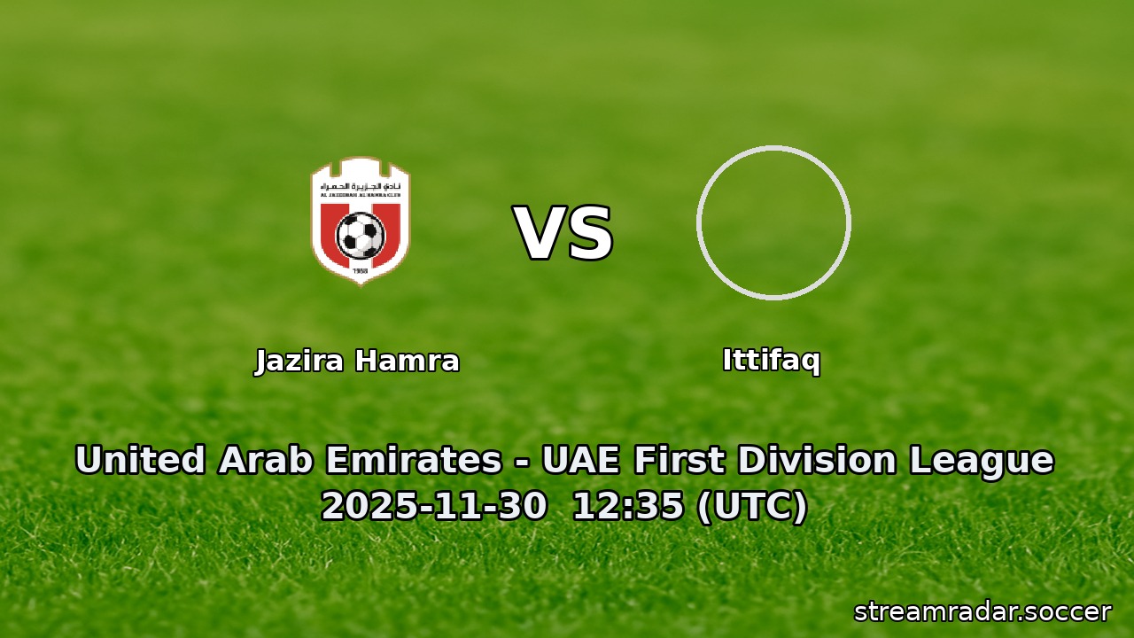 Jazira Hamra vs Ittifaq