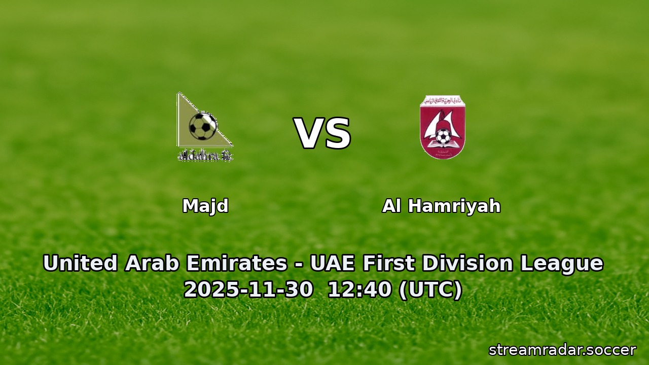 Majd vs Al Hamriyah