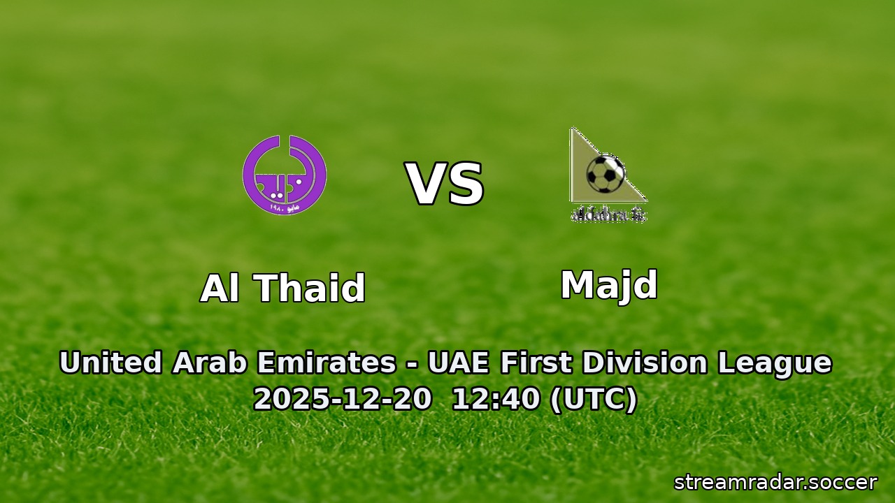 Al Thaid vs Majd