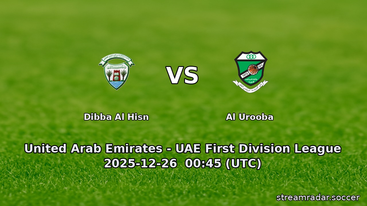 Dibba Al Hisn vs Al Urooba
