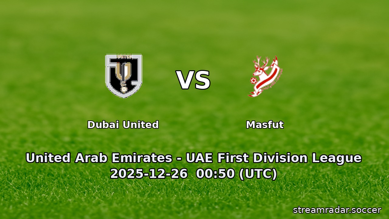 Dubai United vs Masfut