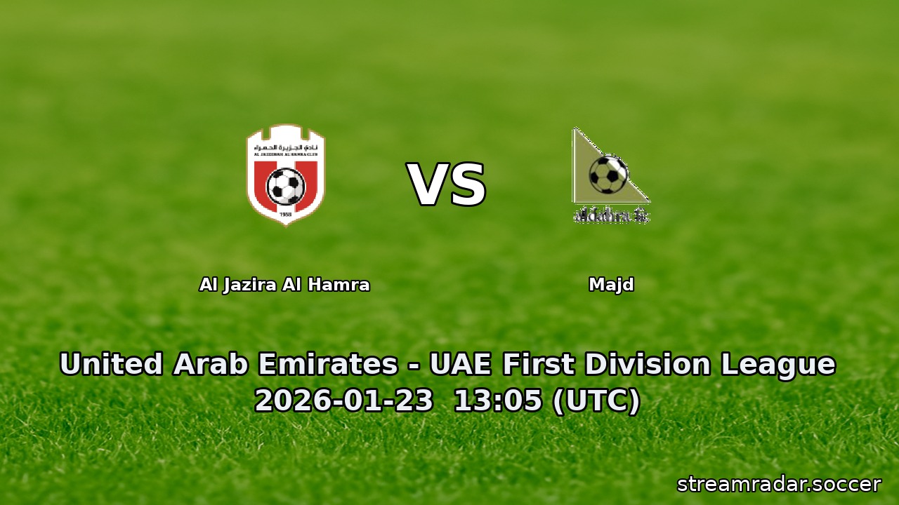 Al Jazira Al Hamra vs Majd