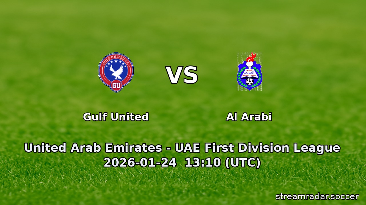 Gulf United vs Al Arabi