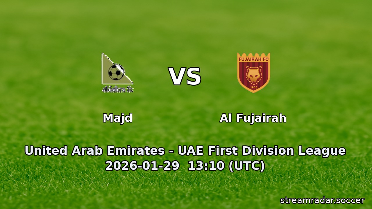 Majd vs Al Fujairah