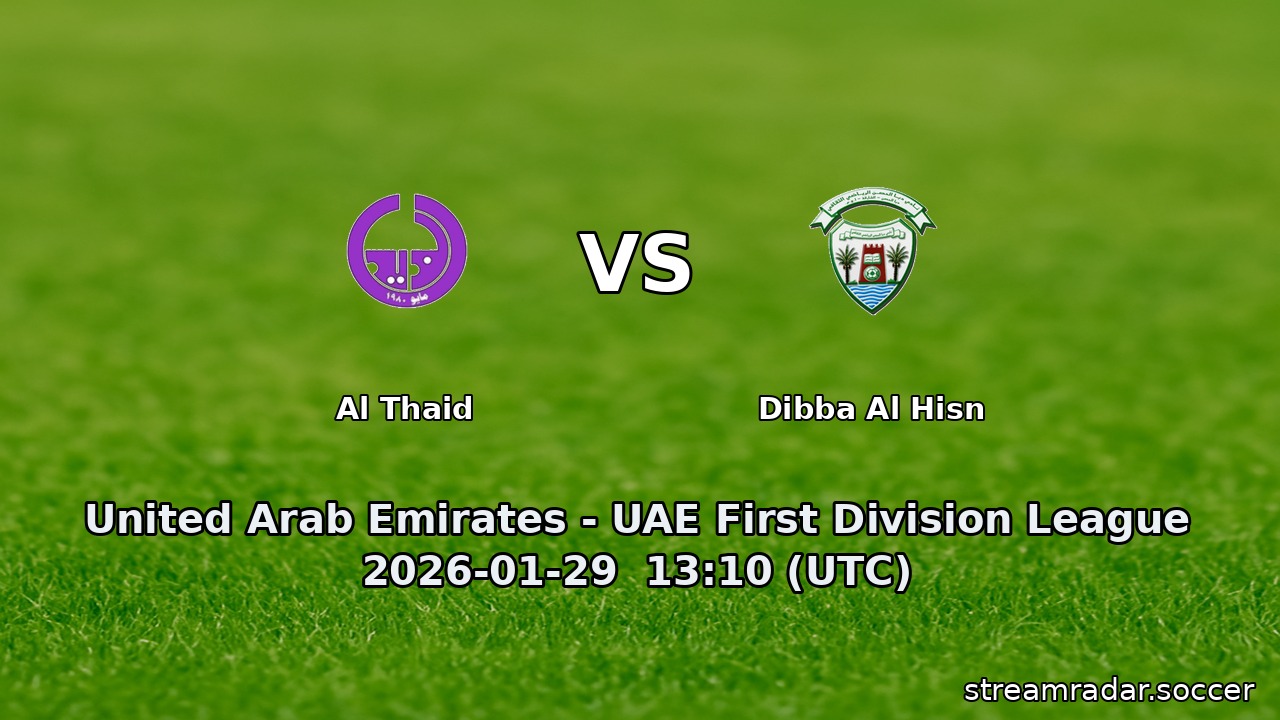 Al Thaid vs Dibba Al Hisn