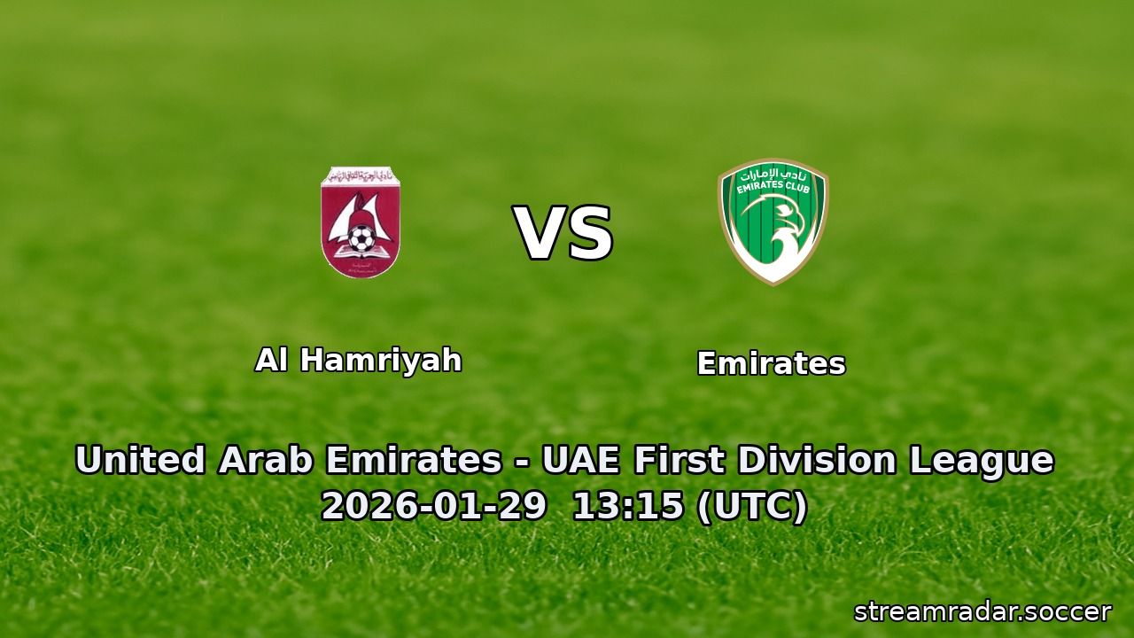 Al Hamriyah vs Emirates