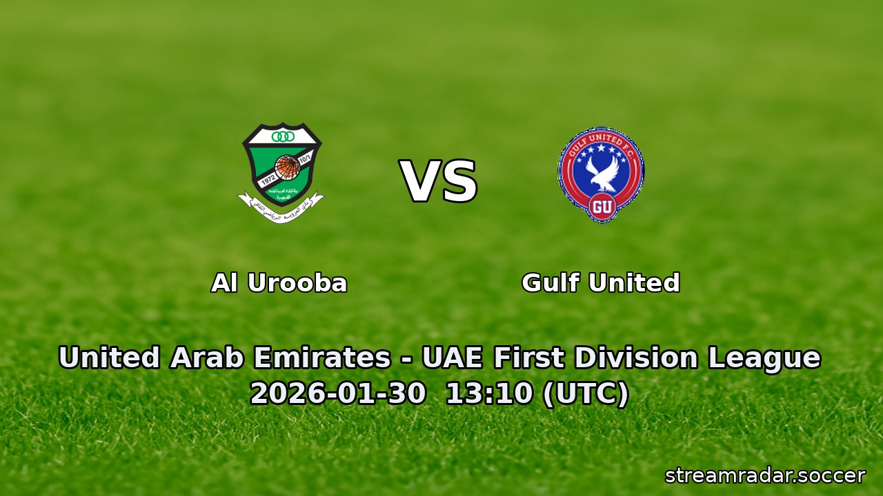 Al Urooba vs Gulf United