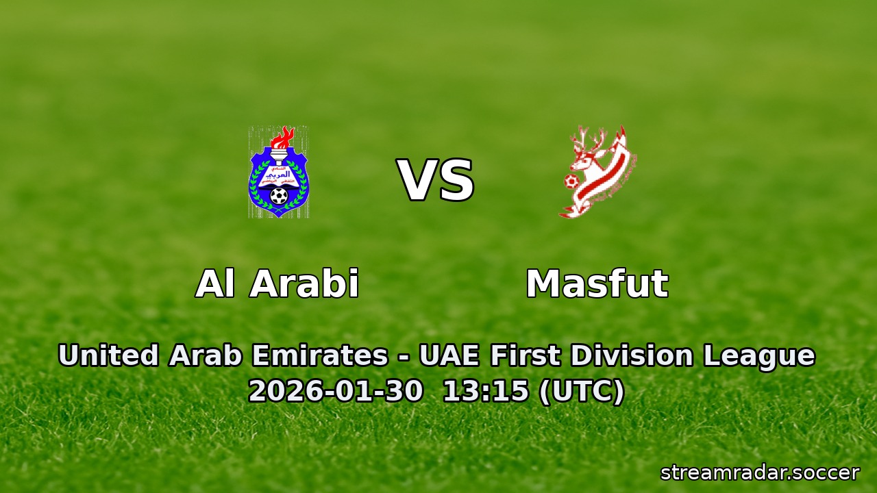 Al Arabi vs Masfut