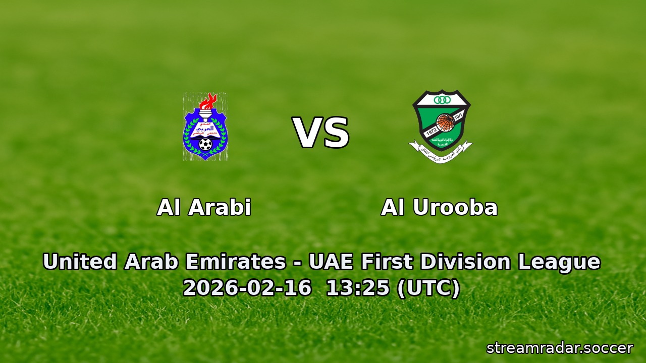 Al Arabi vs Al Urooba