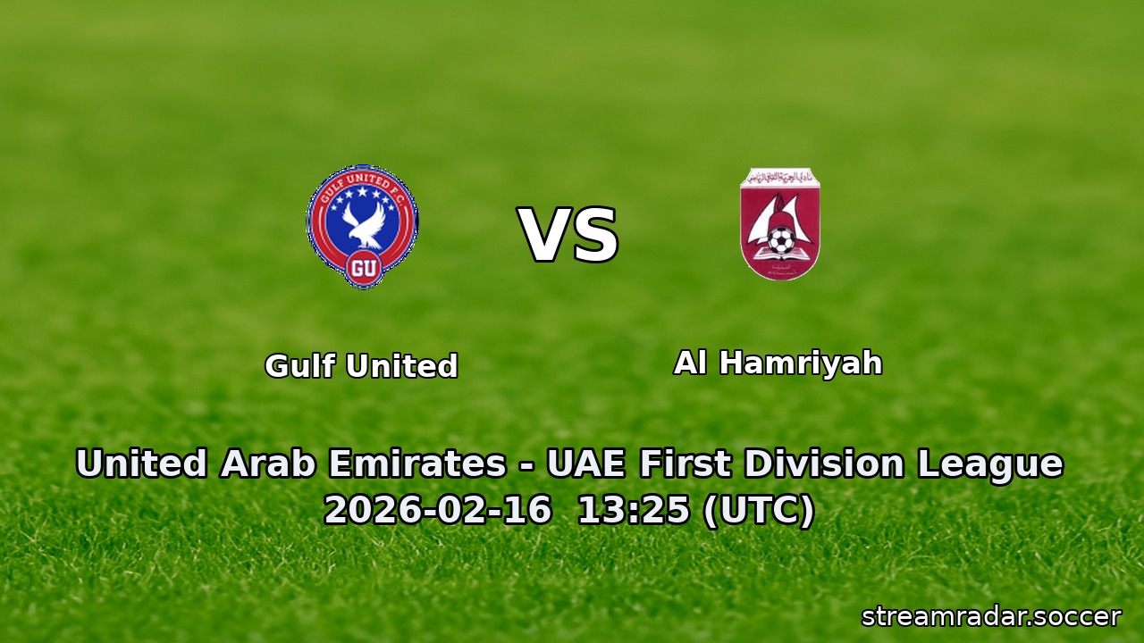 Gulf United vs Al Hamriyah