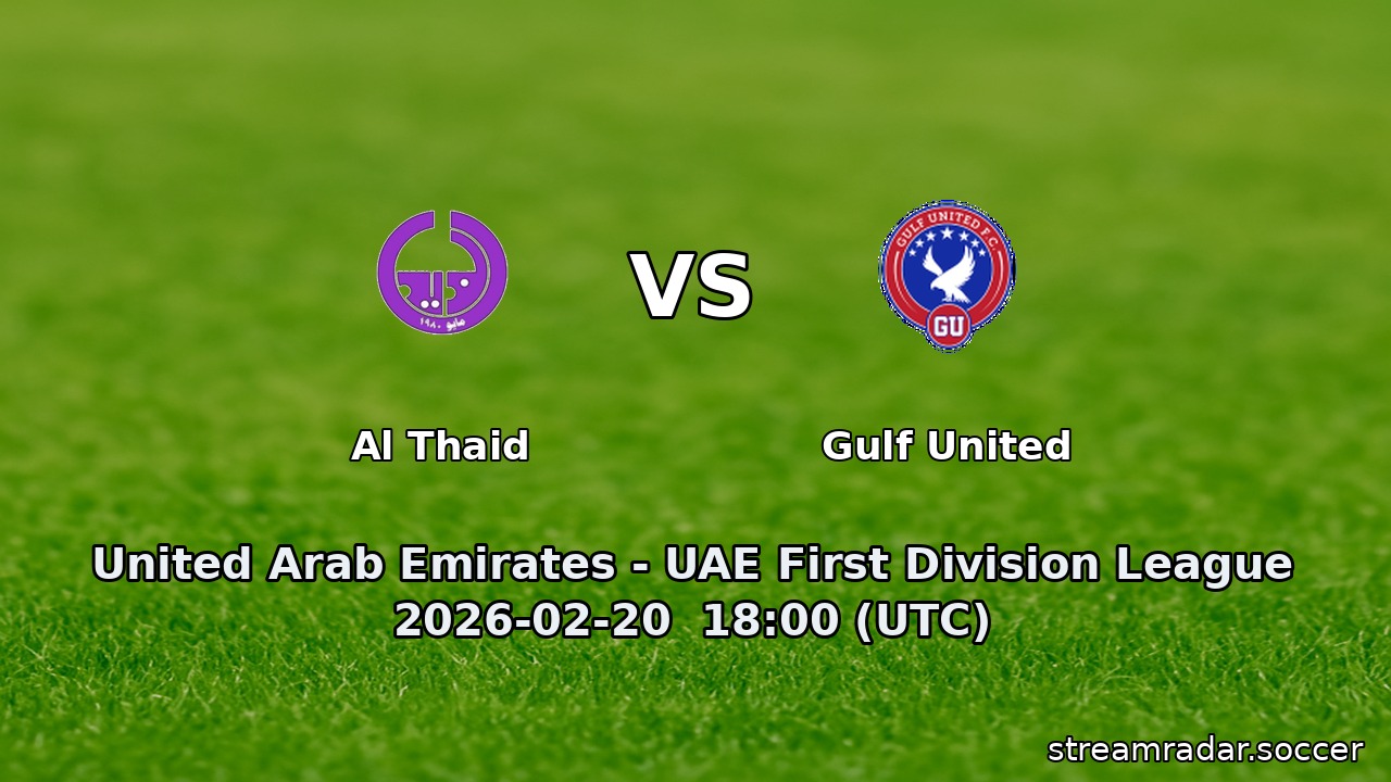 Al Thaid vs Gulf United