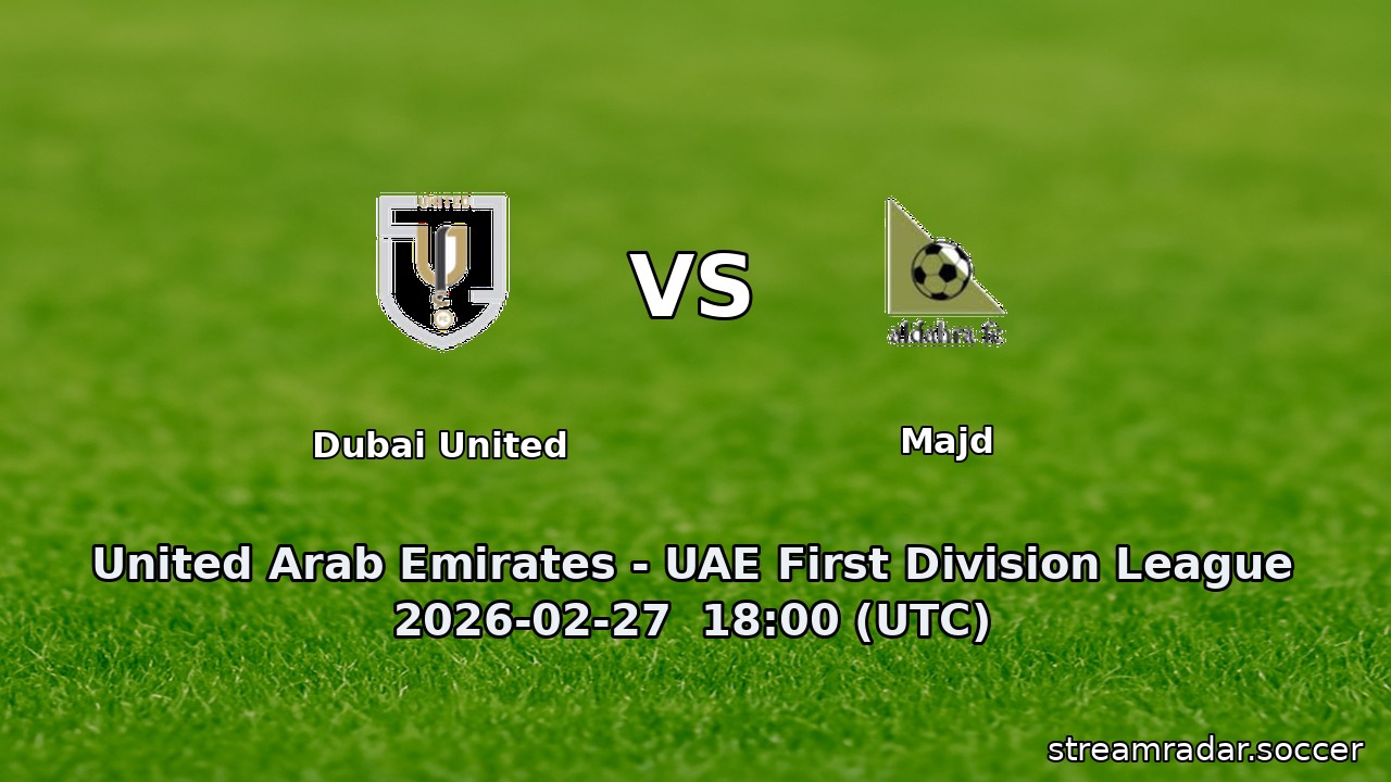 Dubai United vs Majd
