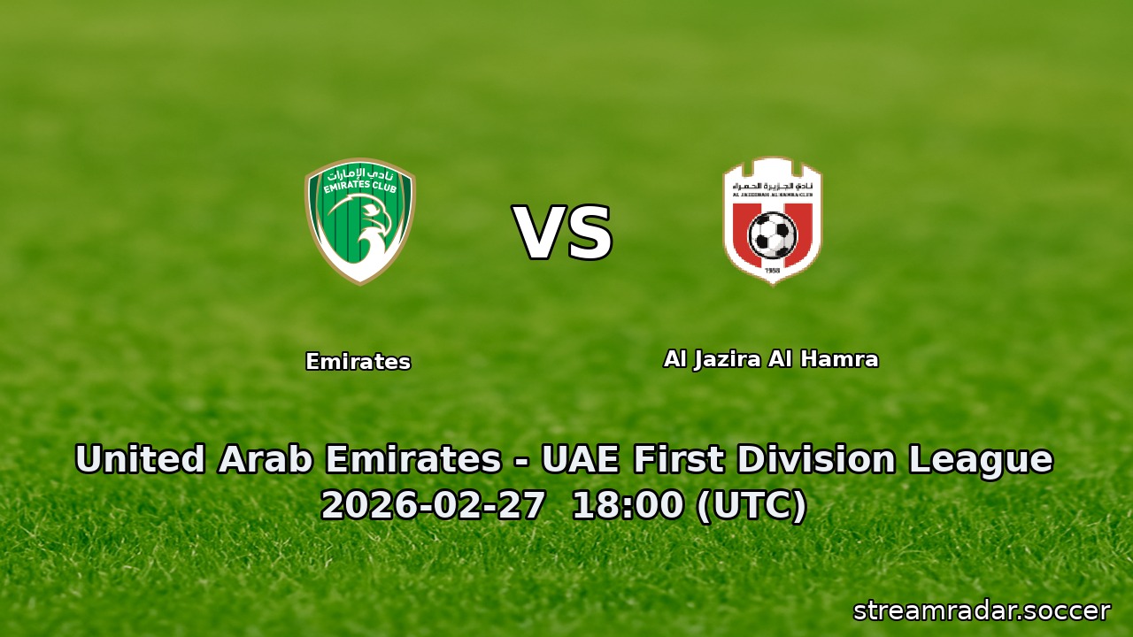 Emirates vs Al Jazira Al Hamra