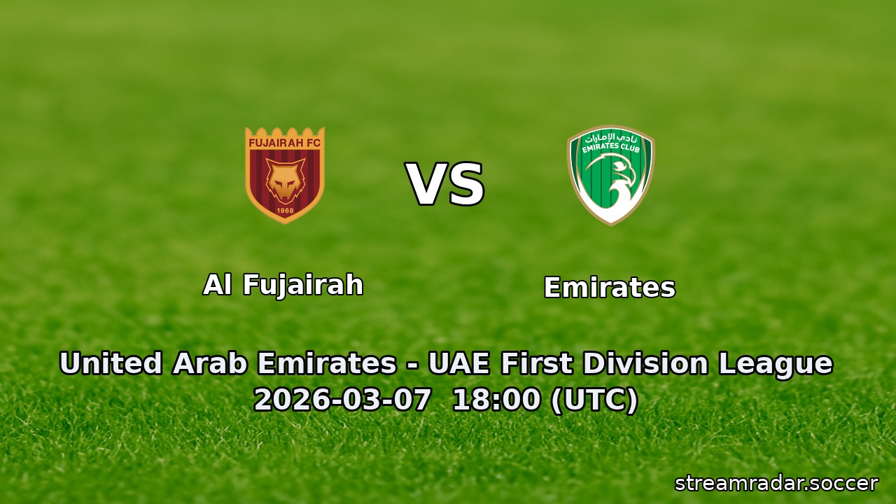 Al Fujairah vs Emirates