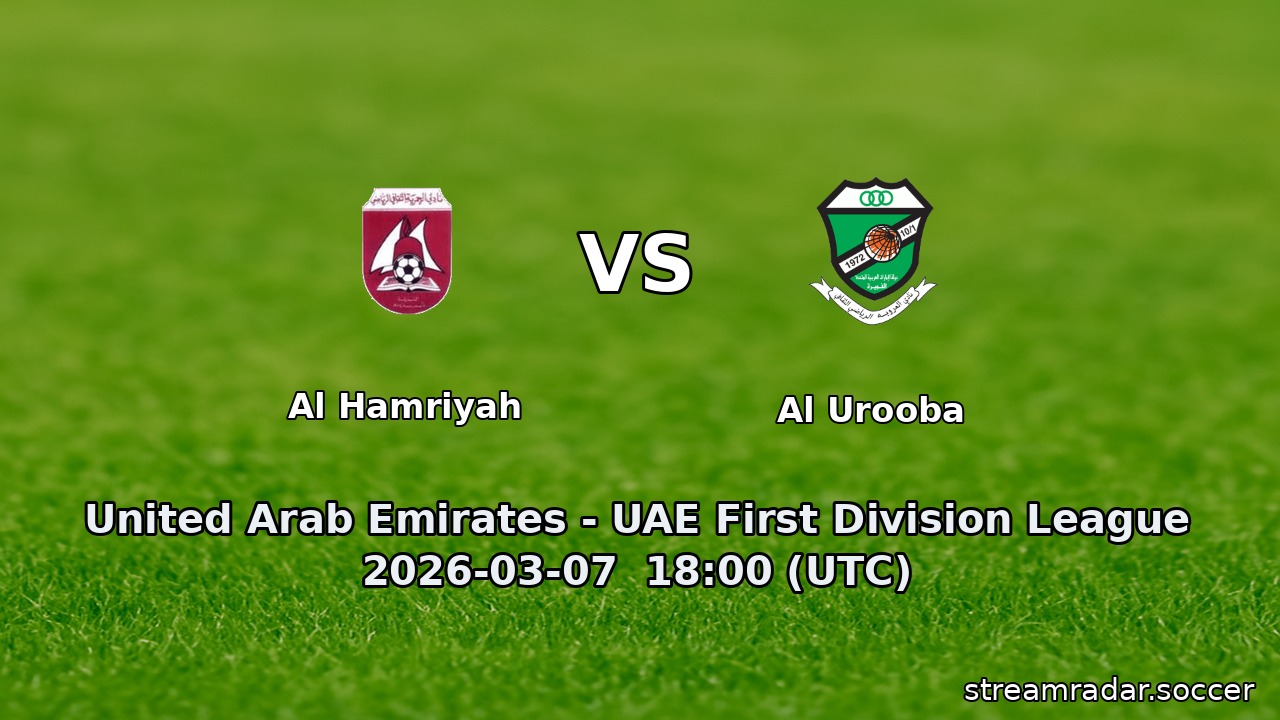 Al Hamriyah vs Al Urooba