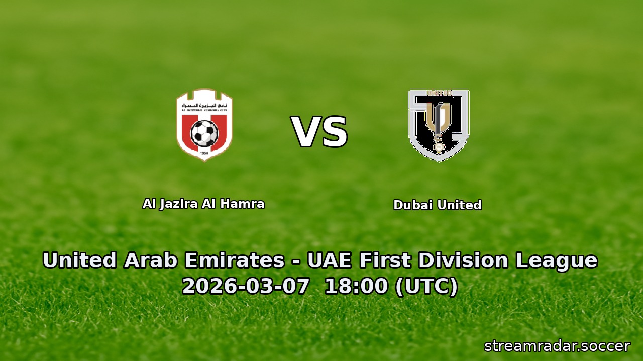 Al Jazira Al Hamra vs Dubai United