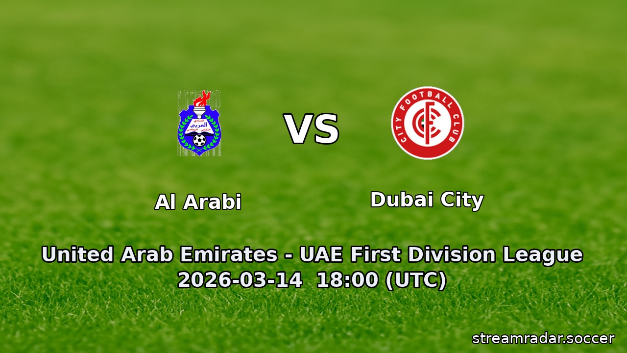 Al Arabi vs Dubai City