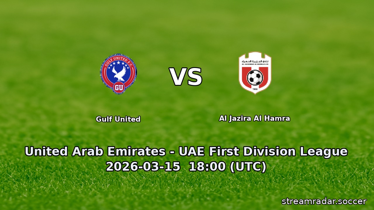 Gulf United vs Al Jazira Al Hamra