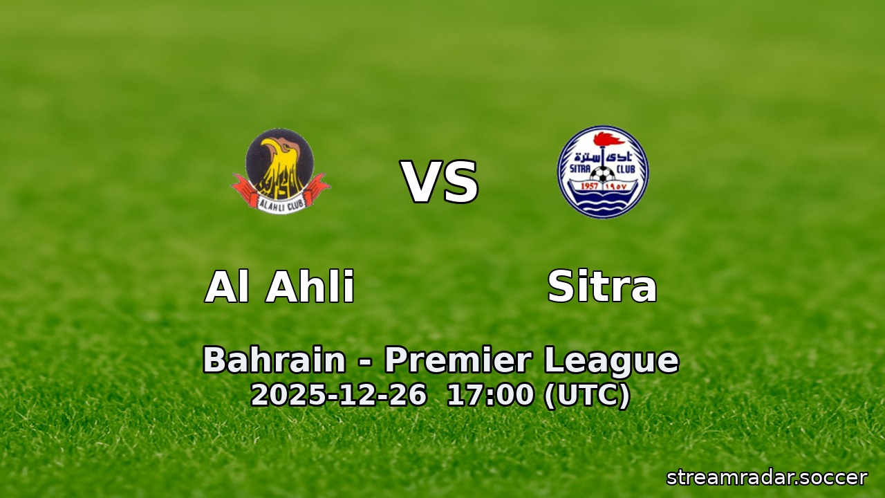 Al Ahli vs Sitra
