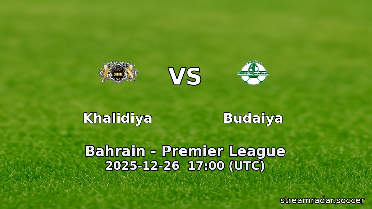 Khalidiya vs Budaiya