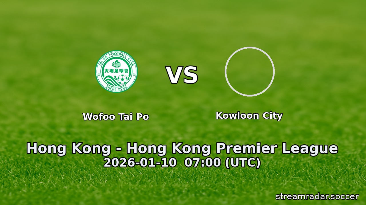 Wofoo Tai Po vs Kowloon City