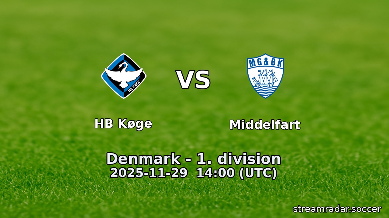 HB Køge vs Middelfart