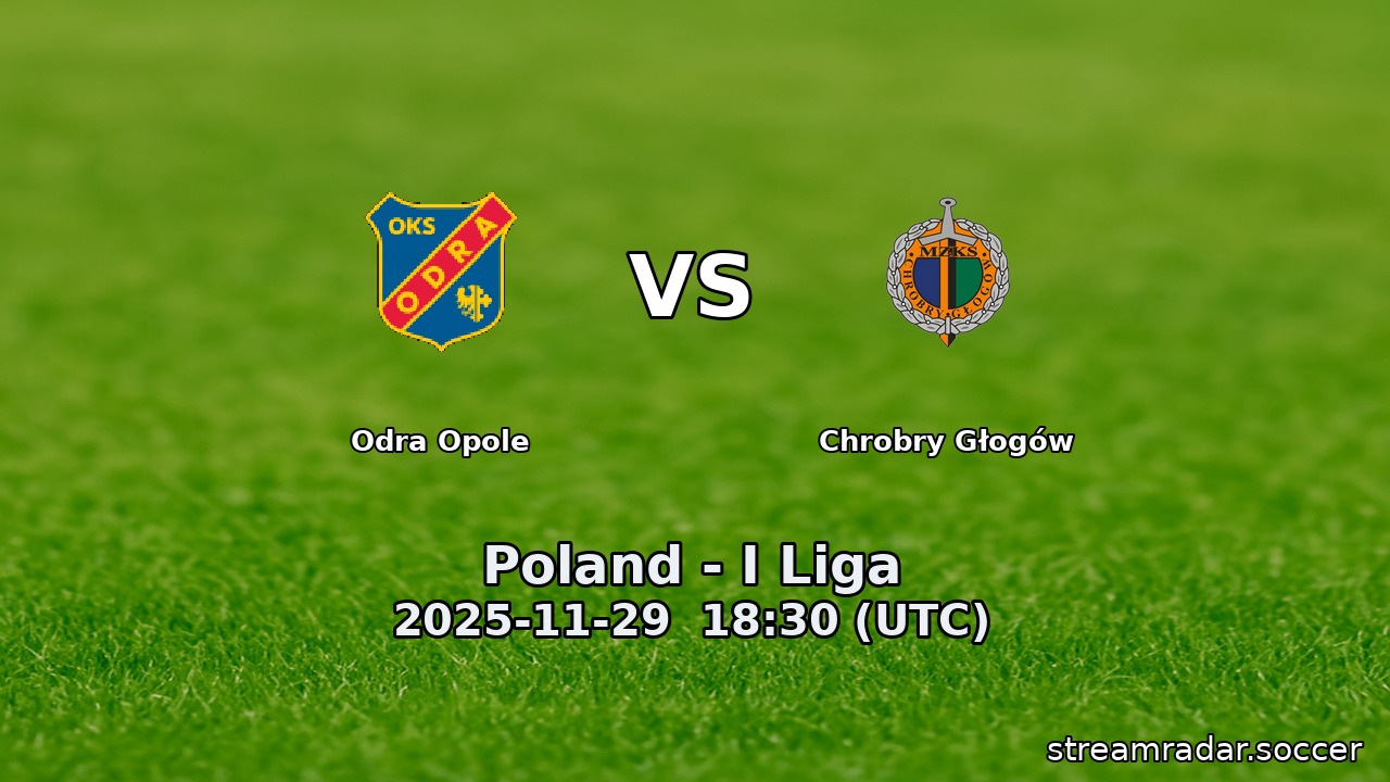 Odra Opole vs Chrobry Głogów