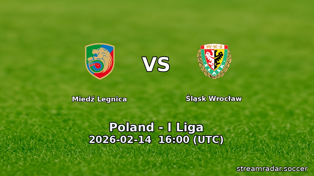 Miedź Legnica vs Śląsk Wrocław