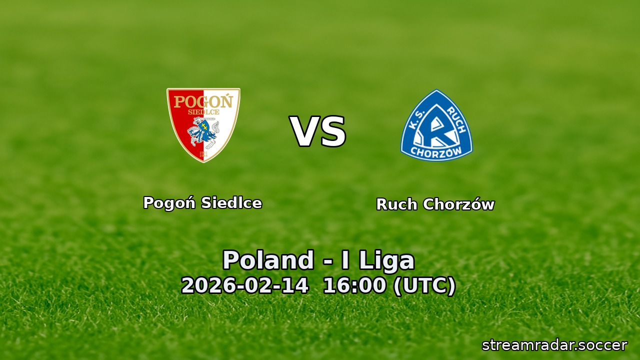 Pogoń Siedlce vs Ruch Chorzów