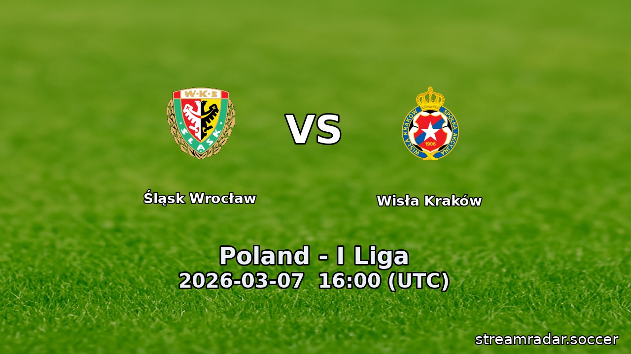Śląsk Wrocław vs Wisła Kraków