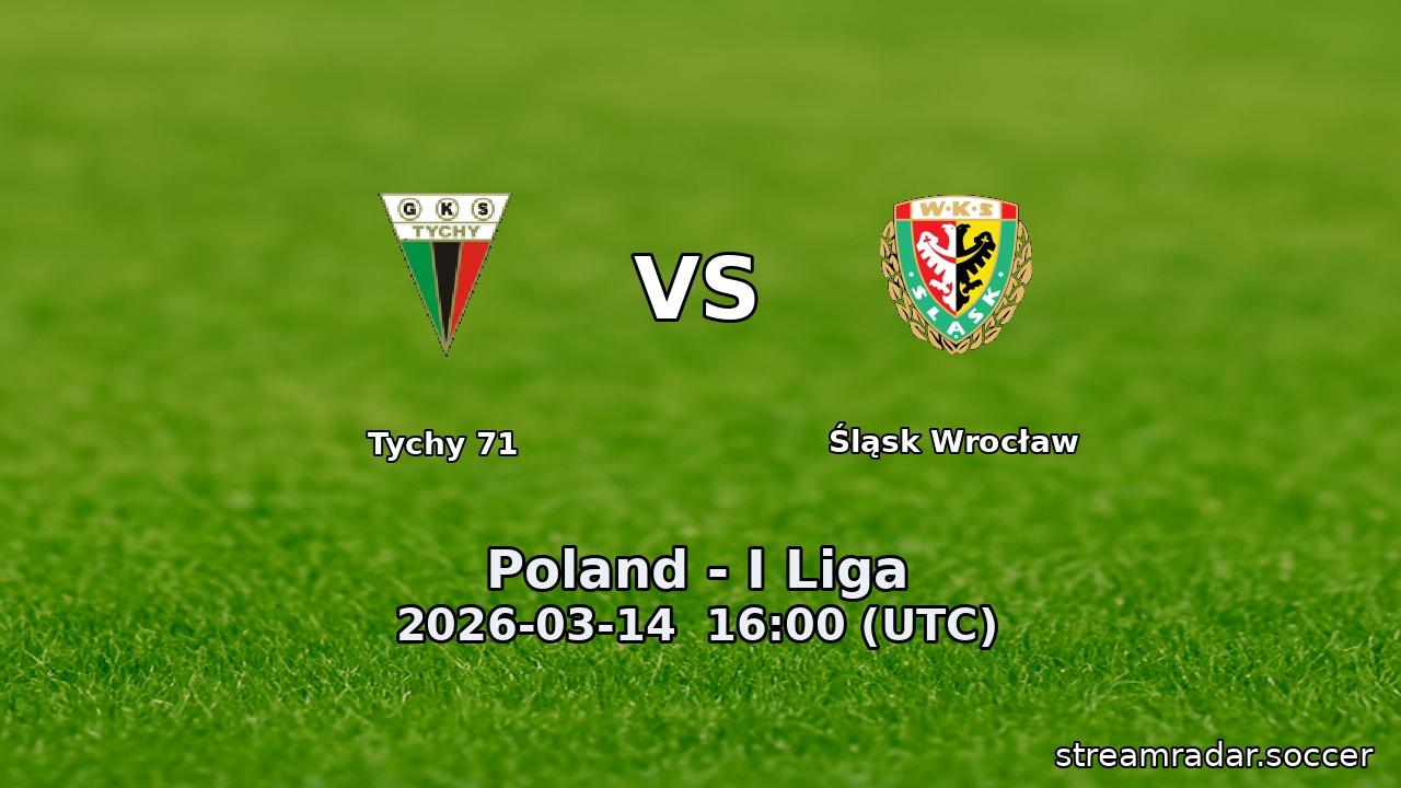 Tychy 71 vs Śląsk Wrocław