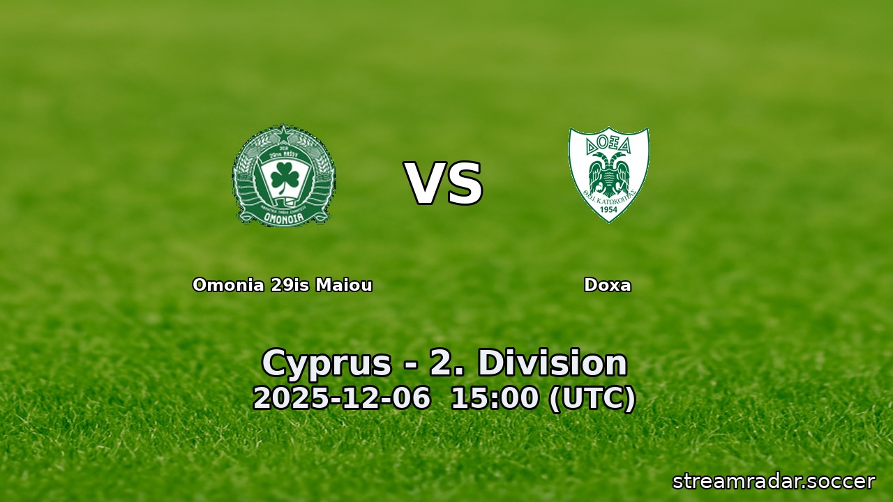 Omonia 29is Maiou vs Doxa
