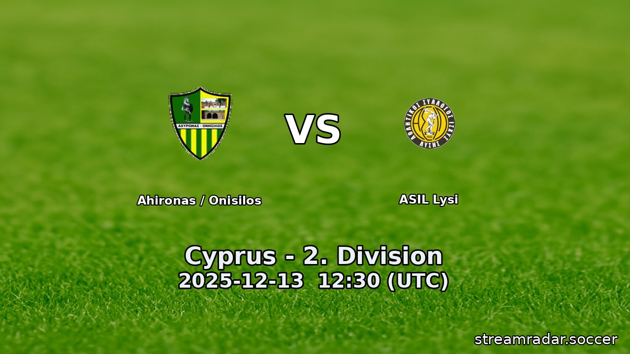 Ahironas / Onisilos vs ASIL Lysi