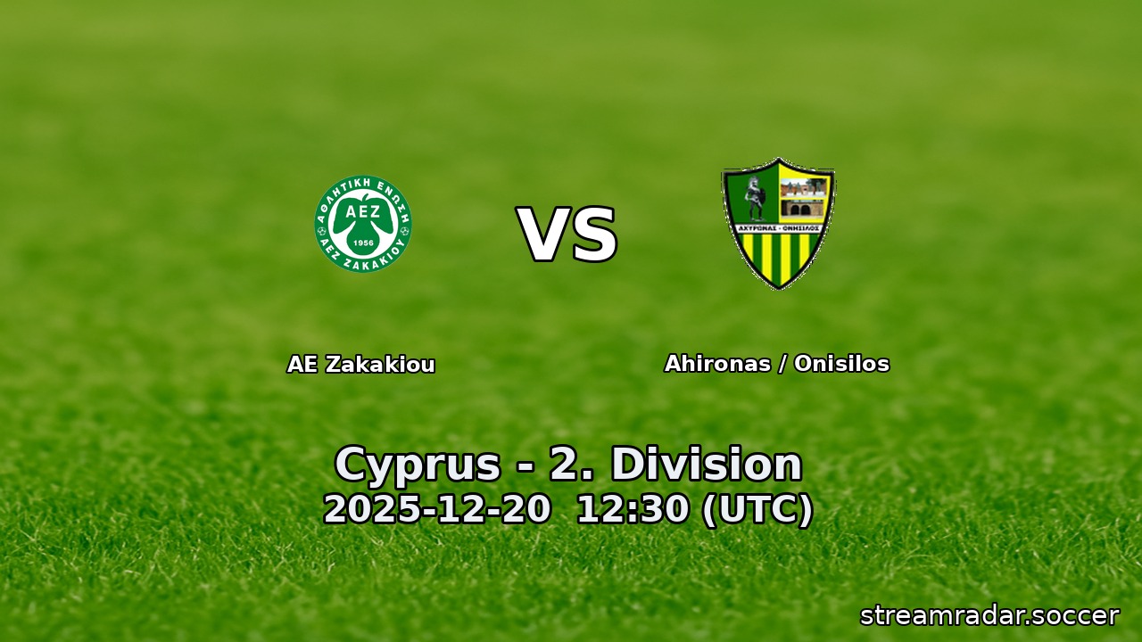 AE Zakakiou vs Ahironas / Onisilos