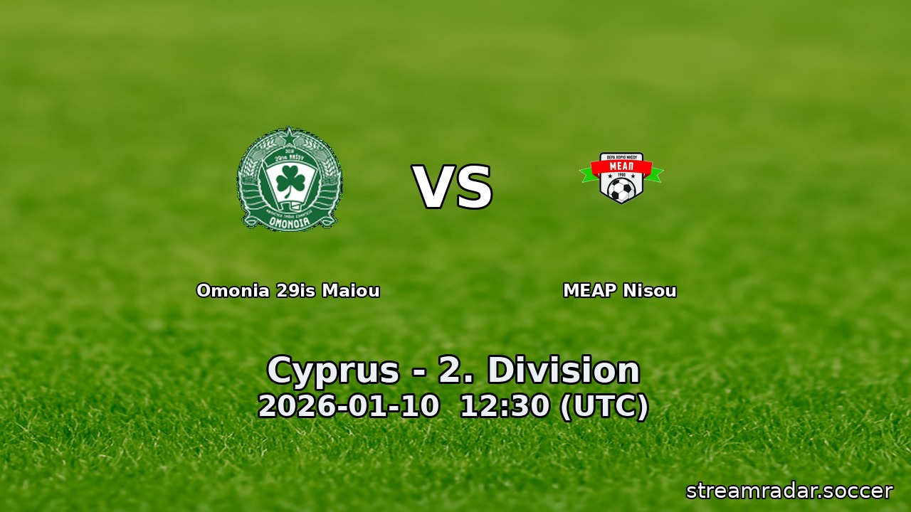 Omonia 29is Maiou vs MEAP Nisou