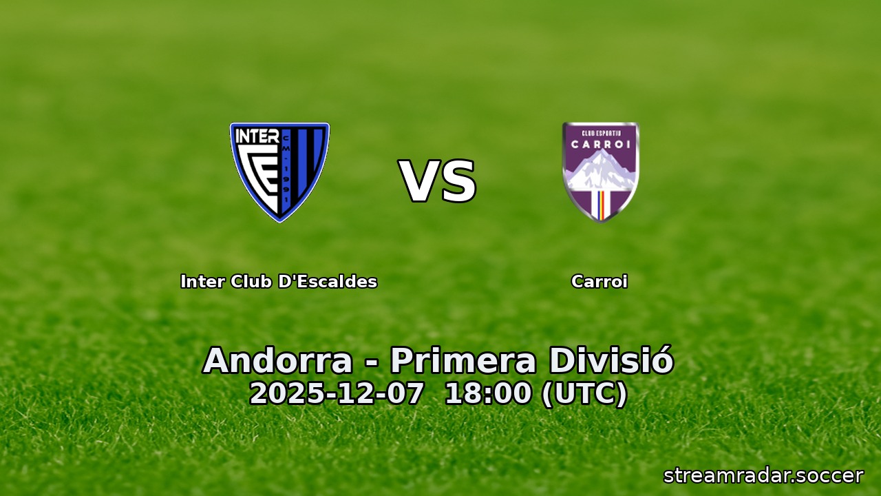 Inter Club D'Escaldes vs Carroi