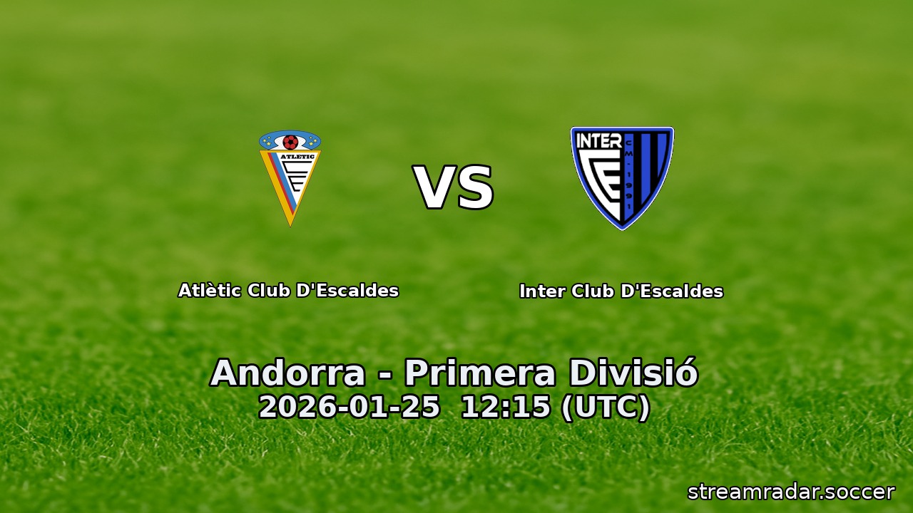 Atlètic Club D'Escaldes vs Inter Club D'Escaldes