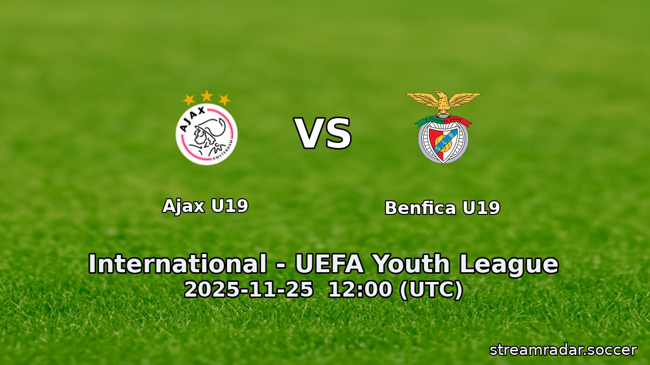 Ajax U19 vs Benfica U19