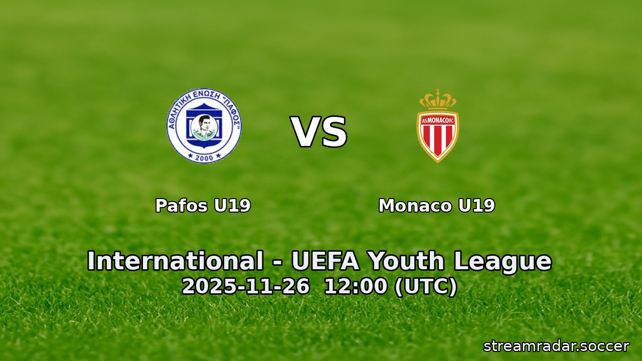 Pafos U19 vs Monaco U19