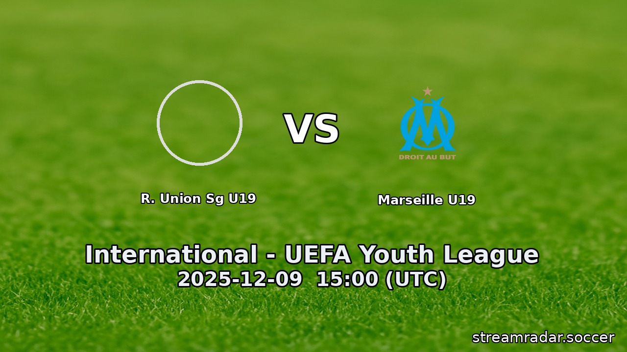 R. Union Sg U19 vs Marseille U19