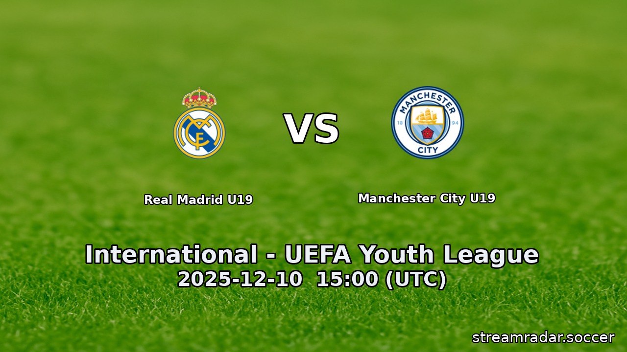 Real Madrid U19 vs Manchester City U19