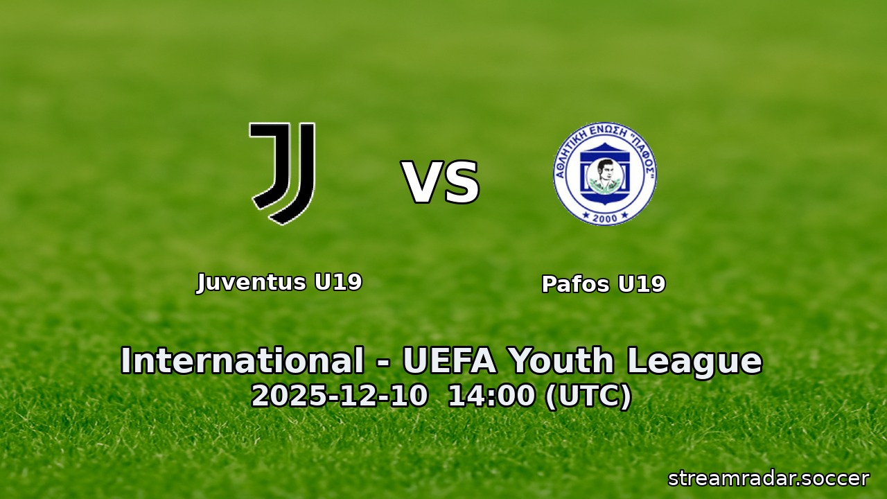 Juventus U19 vs Pafos U19