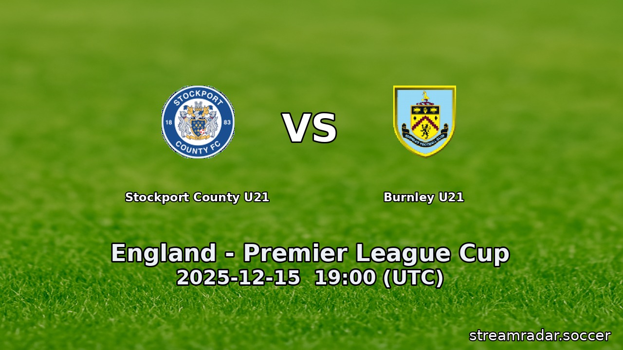 Stockport County U21 vs Burnley U21