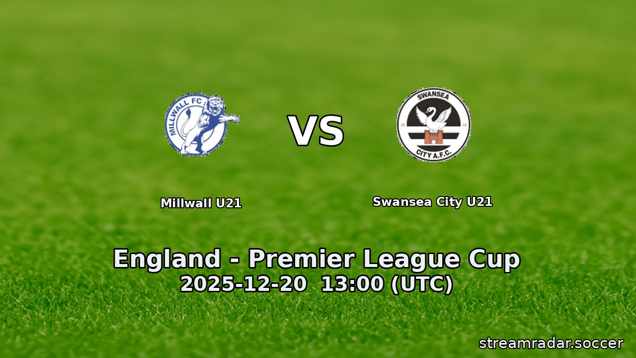Millwall U21 vs Swansea City U21