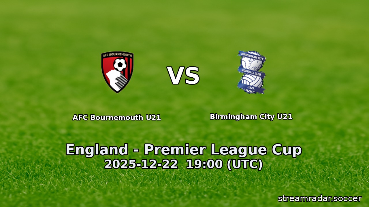 AFC Bournemouth U21 vs Birmingham City U21