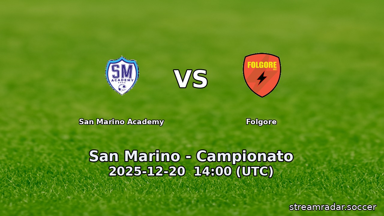 San Marino Academy vs Folgore